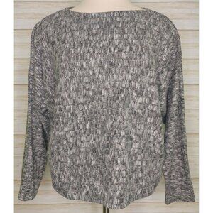 Calme By Johnny Was Women's Gray Dolman Long Sleeve Knit Top Size Small Soft